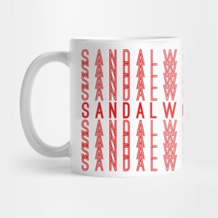 Sandalwood Kannada Indian Movies Repeating Red Text Gift Mug